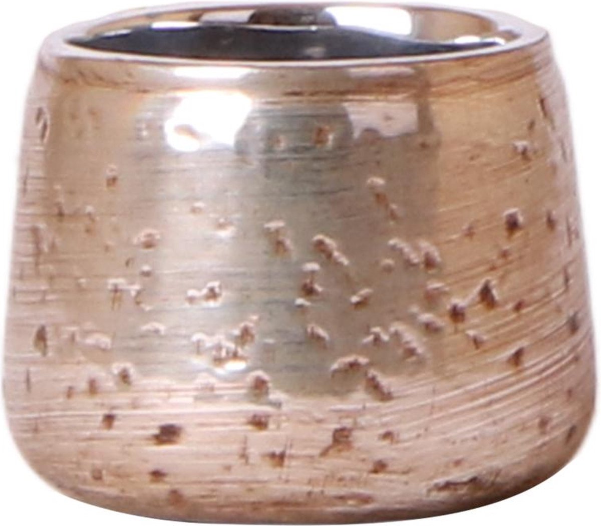 Kolibri Home | Luxury bloempot - Zilveren keramieken sierpot - Ø6cm