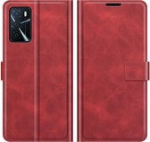 Oppo A16 Hoesje - Book Case Deluxe - Rood