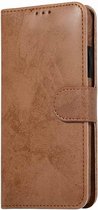 iPhone 13 Pro 2-in-1 Hoesje met Magnetische Backcover - Telefoonhoesje met vakjes voor pasjes - Inclusief polsbandje - Mobiq Magnetische 2-in-1 Wallet Case iPhone 13 Pro bruin