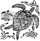 The Crafter's Workshop Stencil - Sea Turtles - 15.2x15.2cm