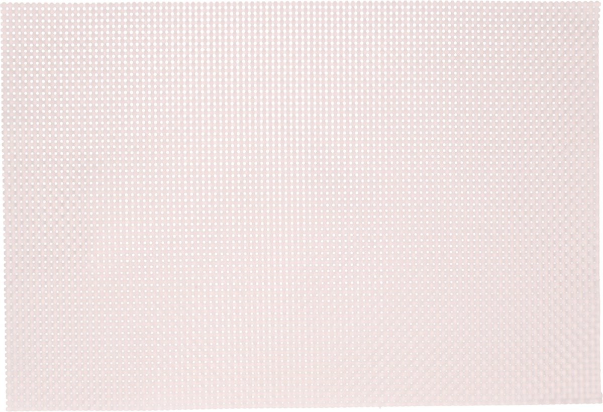 10x Rechthoekige placemats lichtroze parelmoer glans geweven 29 x 43 cm