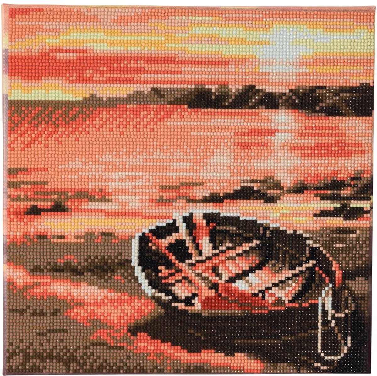 Crystal Art Kit | Diamond Painting Sunset Boat 30x30 full