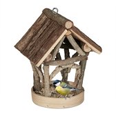 Relaxdays vogelvoederhuisje hangend - voederhuis voor kleine vogels - vogelhuisje - tuin