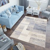 Tapiso Asthane Vloerkleed Grijs Blauw Woonkamer Slaapkamer Maat - 160x220