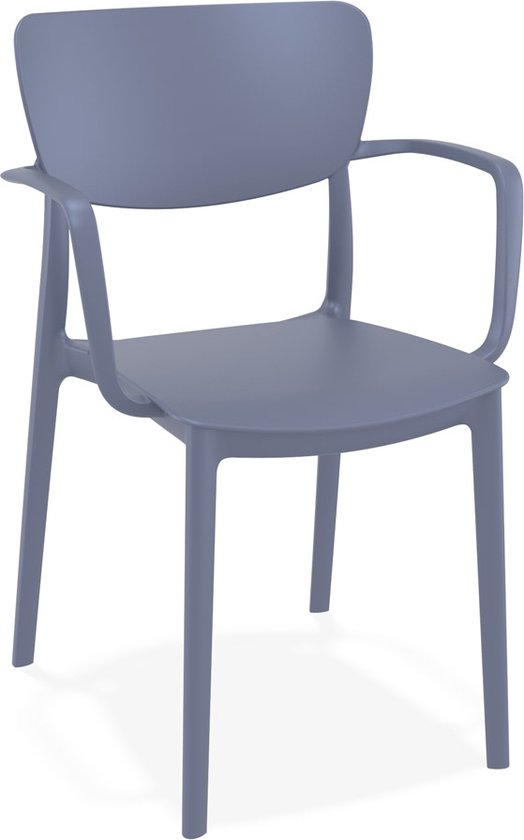 Chaise Alterego avec accoudoirs 'GRANPA' en plastique gris foncé