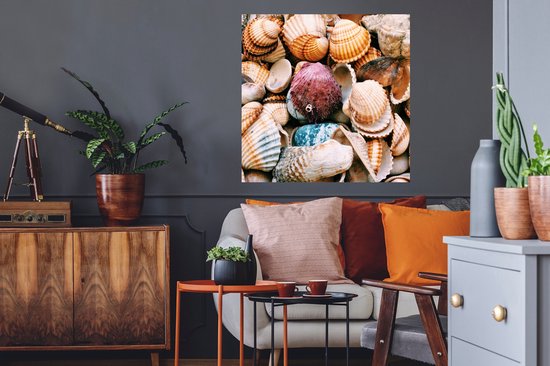 Stickers muraux - Film adhésif - Coquillages - Plage - Grèce - 80x80 cm - Film adhésif - Stickers muraux chambre enfant - Papier peint autocollant - Papier peint autocollant - Film adhésif