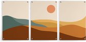 Walljar - Desert Hills - Muurdecoratie - Plexiglas schilderij