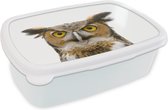 Boîte à pain Wit - Lunch box - Lunch box - Hibou - Vogel - Portrait - 18x12x6 cm - Adultes