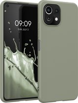 kwmobile telefoonhoesje voor Xiaomi 11 Lite (5G) NE / Mi 11 Lite (5G) - Hoesje voor smartphone - Back cover in grijsgroen