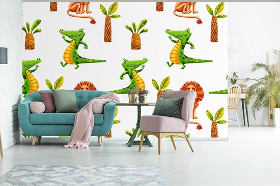 Papier peint - Papier peint Jungle - Papier peint photo - Crocodile - Largeur 420 cm x hauteur 280 cm