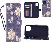 iPhone 12 Pro Max Bookcase hoesje met print - Butterflies And Flowers 3D
