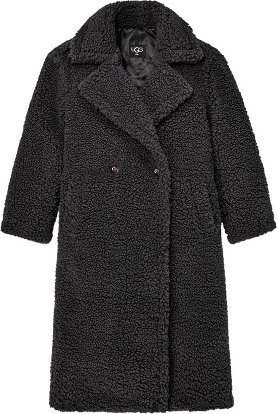 Ugg Dames Gertrude Long Teddy Jas Grijs maat S bol
