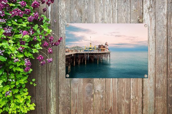 Décoration de jardin Brighton - Jetée - Angleterre - 60x40 cm - Poster jardin - Toile jardin - Poster extérieur