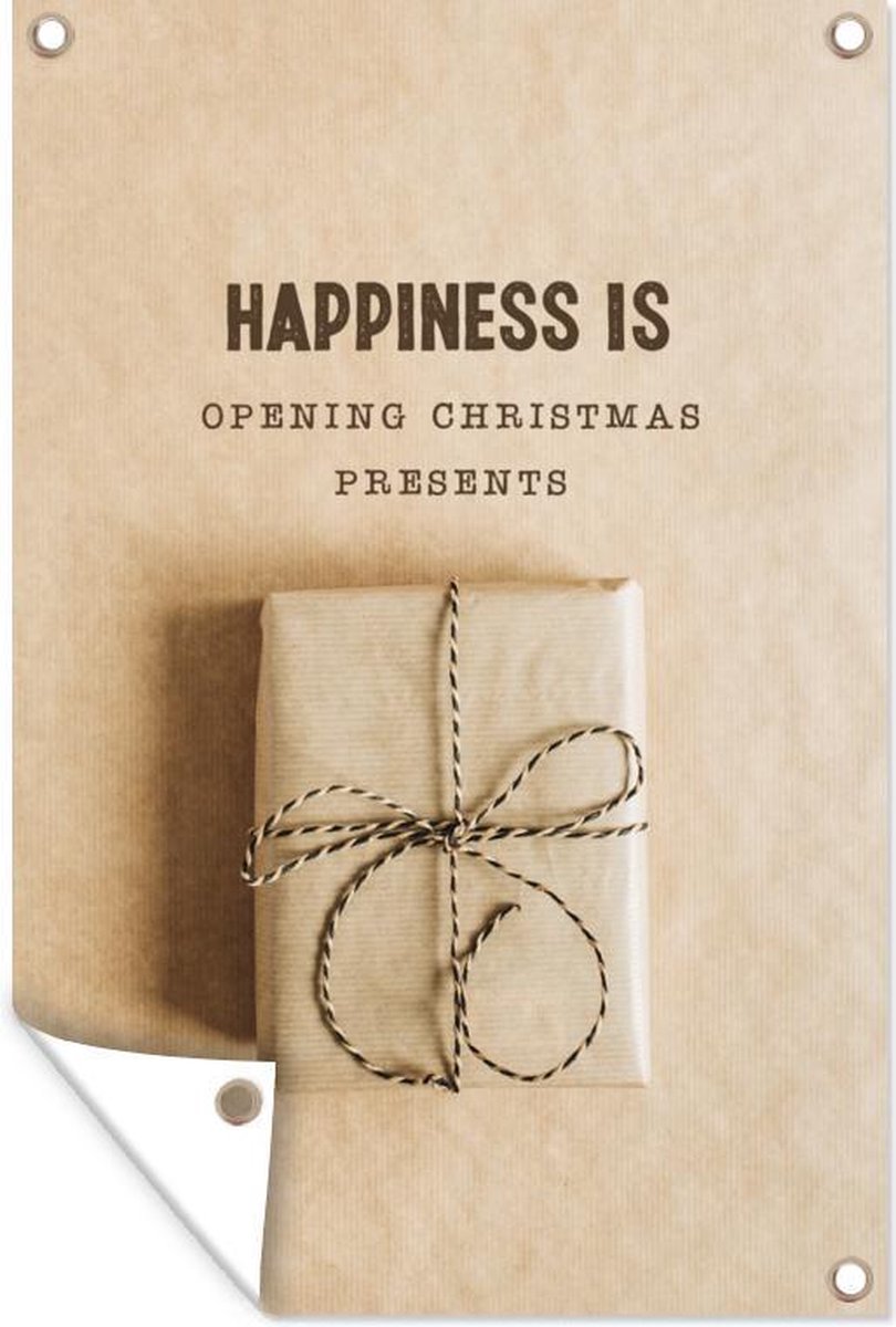 Kerst tuinposter met cadeau-quote, 60x90 cm, van GreatGardenPosters.