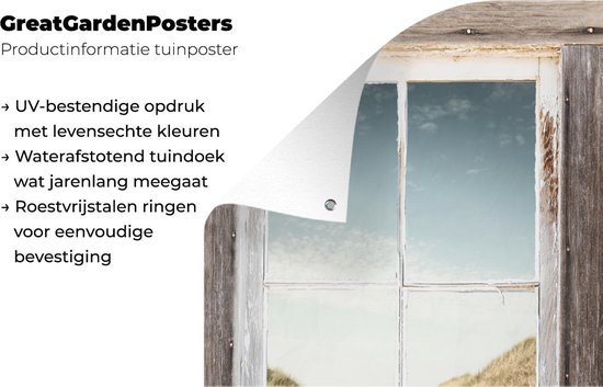 Affiche de jardin See-through - Plage - Vélo - 40x60 cm