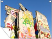 Tuinschilderij Berlijnse muur - Duitsland - Cultuur - 80x60 cm - Tuinposter - Tuindoek - Buitenposter
