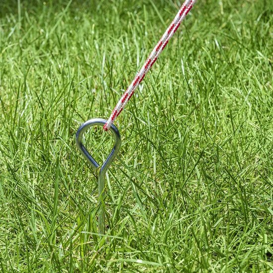 ProPlus Stalen tentharing met oog - 19 cm - Zilver - Geschikt voor zachte bodems van ProPlus — afbeelding 2