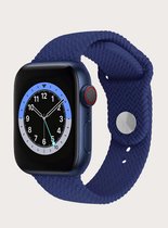 Siliconen Apple Watch Bandje - Hemels Blauw Geweven - 38/40/41mm - Series 1 2 3 4 5 6 7 SE - Geschikt voor Apple Watch