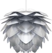 Umage Silvia Medium hanglamp brushed steel - met koordset wit - Ø 50 cm