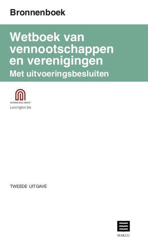 Bronnenboek Wetboek vennootschappen en verenigingen met uitv ... - cover