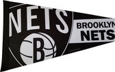 USArticlesEU - Brooklyn Nets - NBA - Vaantje - Basketball - Sportvaantje - Pennant - Wimpel - Vlag - Zwart/Wit - 31 x 72 cm