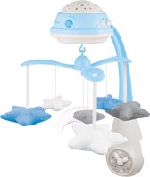 Canpol Babies  Elektrische Carrousel met Projector en Muziekdoos  - Slaaptrainer Boxmobiel  blauw Blauw