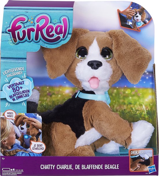 FurReal Chatty Charlie, de Blaffende Beagle - Interactieve knuffel | bol.com