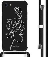 iMoshion Design hoesje met koord voor de iPhone SE (2020) / 8 / 7 - Abstract Gezicht Bloem