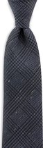 Sir Redman - stropdas - Collin Check denimblauw - 70% microfiber / 30% wol - denimblauw / zwart / groen
