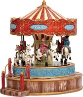 Luville Kerstdorp Miniatuur Carousel - L17,5 x B16 x H18 cm