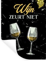 Stickers Stickers muraux - Vin - Verres à vin à vin - Zwart - 60x80 cm - Film adhésif