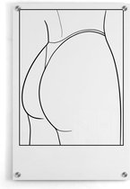 Walljar - Vrouwelijk lichaam II - Muurdecoratie - Plexiglas schilderij