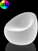 Stone Loungestoel - kleurige led - ijswit (transparant)