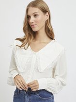 Vila Blouse Vimanole L/s Shirt 14070192 Cloud Dancer Dames Maat - W36