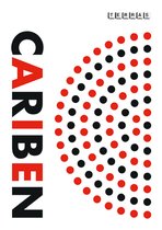 Boek "Cariben" met een halve cirkel van rode en zwarte stippen. "Terras" staat bovenaan.