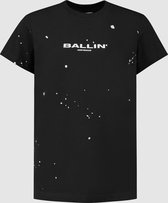Ballin Amsterdam -  Jongens Slim Fit   T-shirt  - Zwart - Maat 176