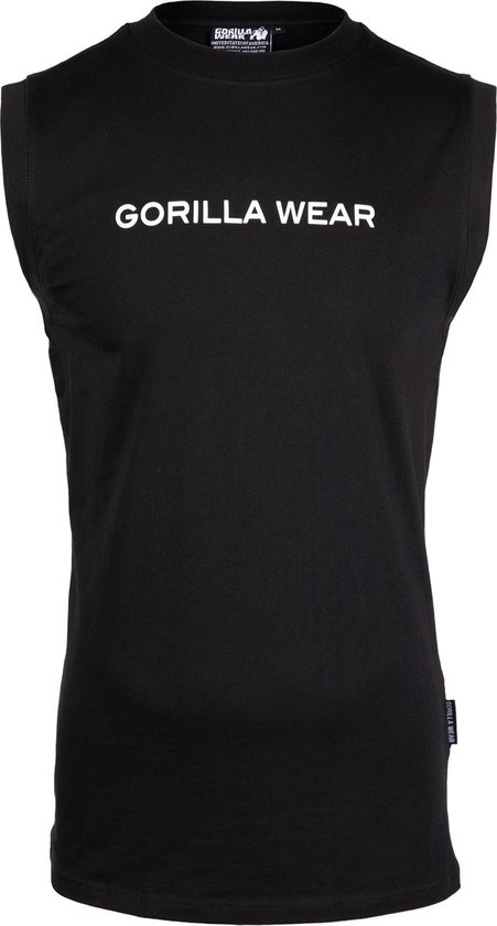 Gorilla Wear Sorrento Mouwloos T-shirt - Zwart - 2XL
