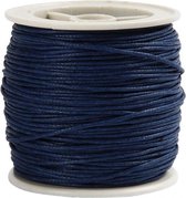 katoenkoord donkerblauw 1 mm dik 40 m