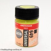 Acrylverf Zijdeglans - Deco - Universal Satin - 649 limoen - 16 ml - Amsterdam - 1 stuk