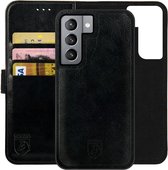 Rosso Element Uitneembaar 2-in-1 Hoesje Geschikt voor Samsung Galaxy S21 | Luxe Portemonnee | Back Cover | Pasjeshouder | Zwart