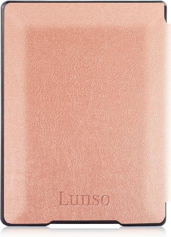 Lunso - Geschikt voor Kobo Aura H20 Edition 1 hoes (6.8 inch) - sleep cover - Rose Goud - (niet voor de Kobo Aura edition 1) van Lunso — afbeelding 4