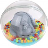 waterbal met nijlpaard 12 cm transparant