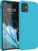 kwmobile telefoonhoesje voor Apple iPhone 11 - Hoesje met siliconen coating - Smartphone case in zeeblauw