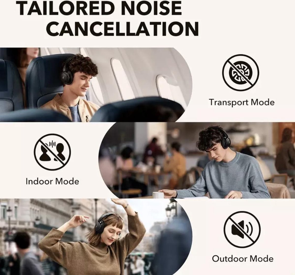 Anker Soundcore Life Q30 - Draadloze over-ear koptelefoon met Noise Cancelling - Roze — afbeelding 7