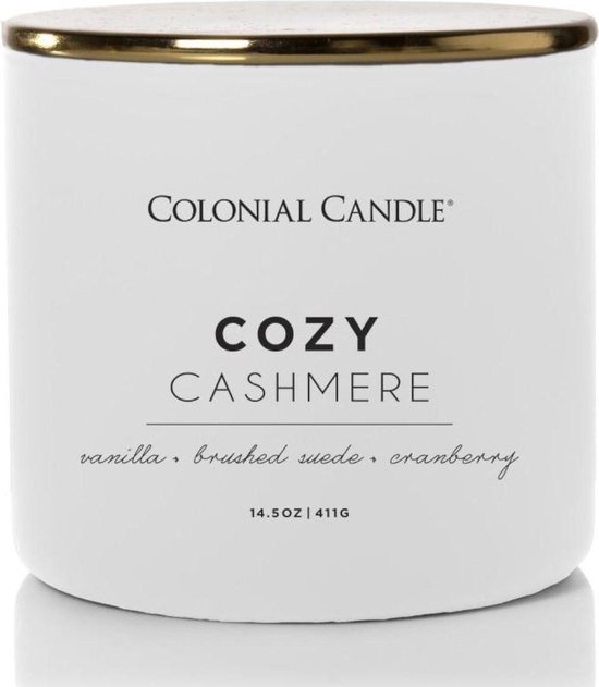 Colonial Candle – Pop Of Color Cozy Cashmere - 411 grammes