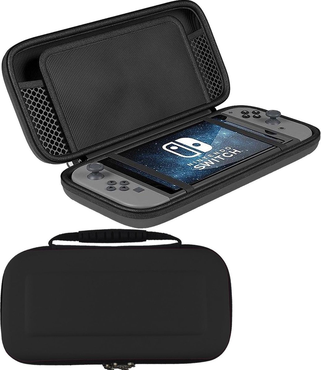 Hoes Geschikt voor Nintendo Switch OLED Case Hoesje - Bescherm Hoes Geschikt voor Nintendo Switch OLED Hoes Hard Cover - Zwart