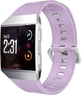 Siliconen Smartwatch bandje - Geschikt voor Fitbit Ionic siliconen bandje - lichtpaars - Strap-it Horlogeband / Polsband / Armband - Maat: Maat S