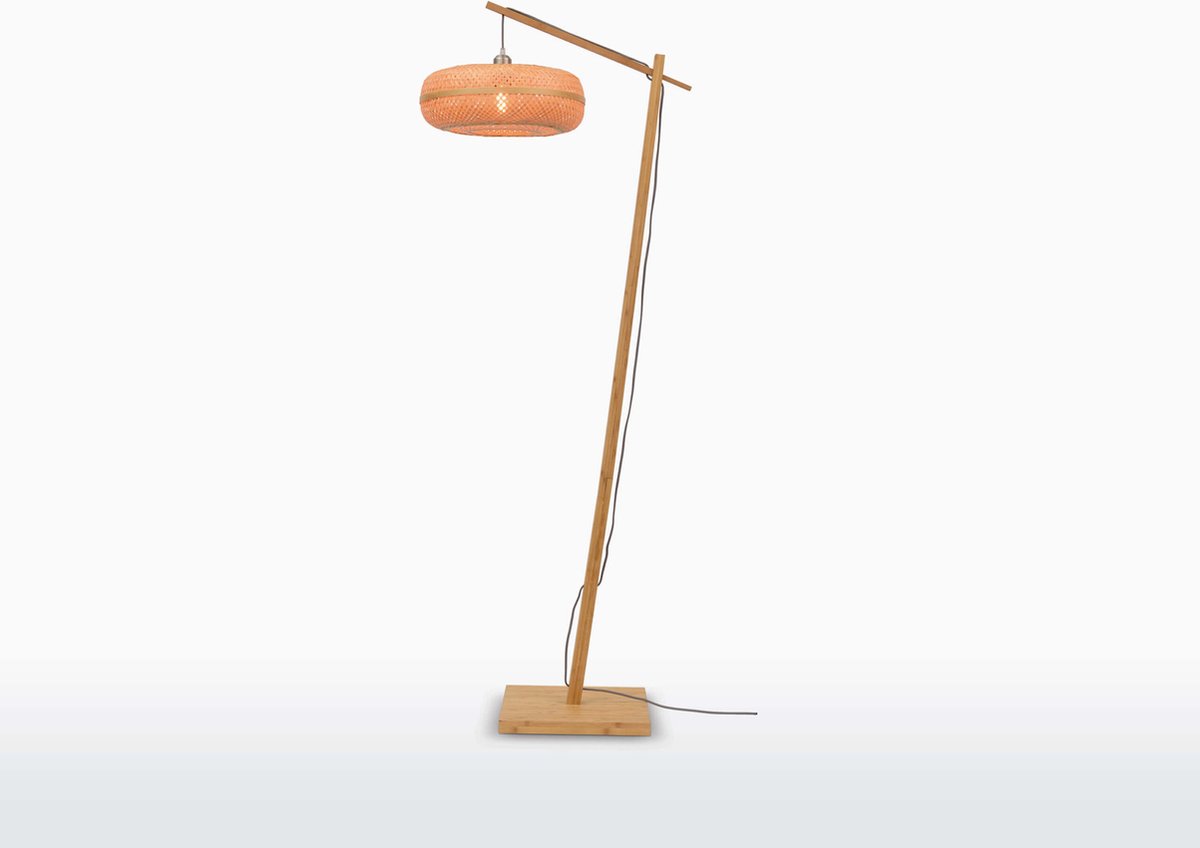 GOOD&MOJO Vloerlamp Palawan - Bamboe - 68x40x176cm - Scandinavisch,Bohemian - Staande lamp voor Woonkamer - Slaapkamer