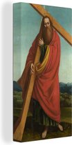 Canvas Schilderij Sint Andreas - schilderij van Gaudenzio Ferrari - 80x160 cm - Wanddecoratie