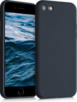 kwmobile telefoonhoesje compatibel met Apple iPhone SE (2022) / iPhone SE (2020) / iPhone 8 / iPhone 7 - Hoesje voor smartphone - Precisie camera uitsnede - In bosbesblauw